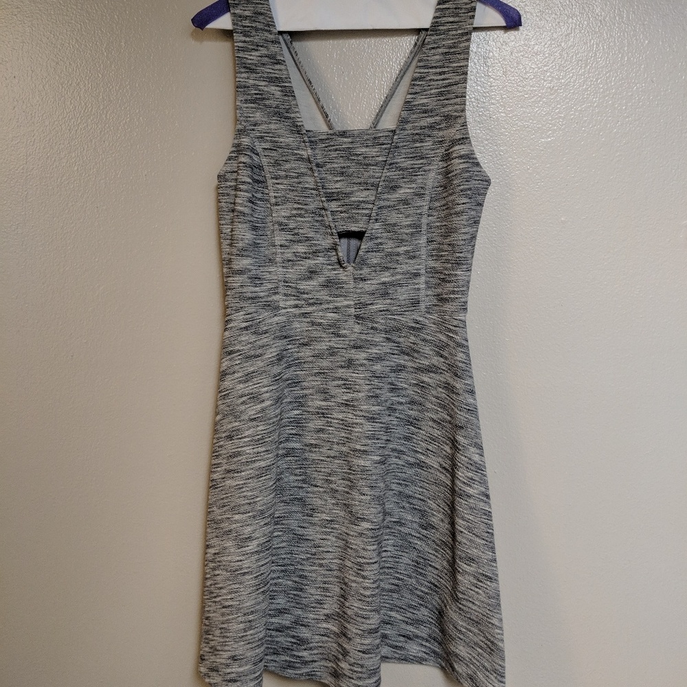 Gray fit and flare dress